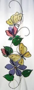 Yellow Butterflies on a Branch Scroll
