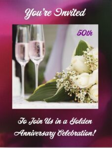 50th Flutes Invitations