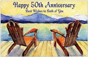 Happy 50 Anniversary Andirondack Chairs Magnet