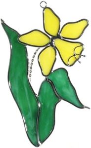 Daffodil Stained Glass Suncatcher