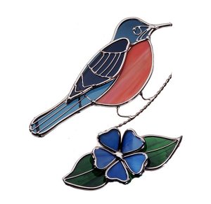 Robin Stained Glass Suncatcher 