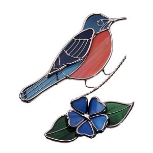 Robin Stained Glass Suncatcher