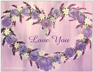 Love You Rose Heart Wreath Magnet