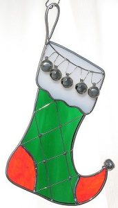 Christmas Stocking Suncatcher Ornament