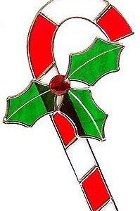 Candy Cane Suncatcher Ornament