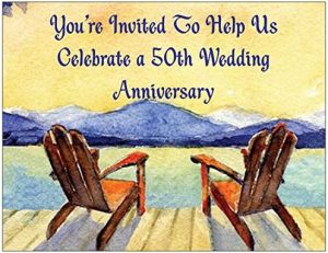 Happy 50th Anniversary Chair invitation