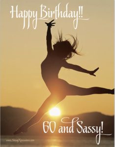 Happy Birthday! 60 and Sassy Magnetic Greeting Card