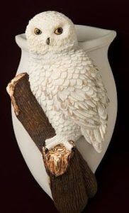 Snowy Owl Wall Vase