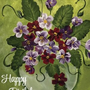 Happy Birthday Violets Magnet