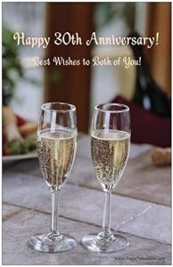 Happy 30th Anniversary - Best wishes to the both of You