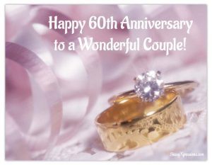 Happy 60th Anniversary to a Wonderful Couple Magnetic Gift
