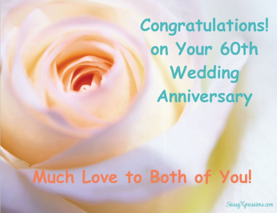 Congratulations on your 60th Wedding Anniversary We Love You Magnet