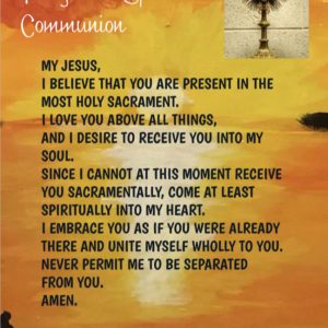 Prayer for Spiritual Communion