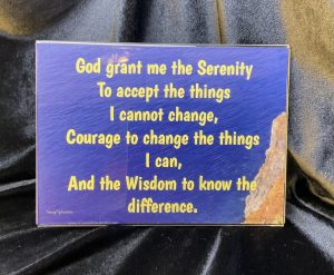 Serenity Prayer Plaque 7x5 Acrylic Easel Stand