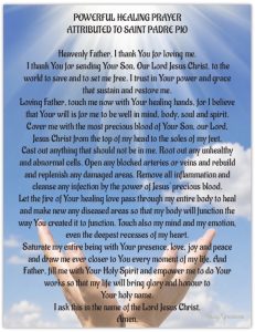 Powerful Healing Prayer Attributed to Padre Pio